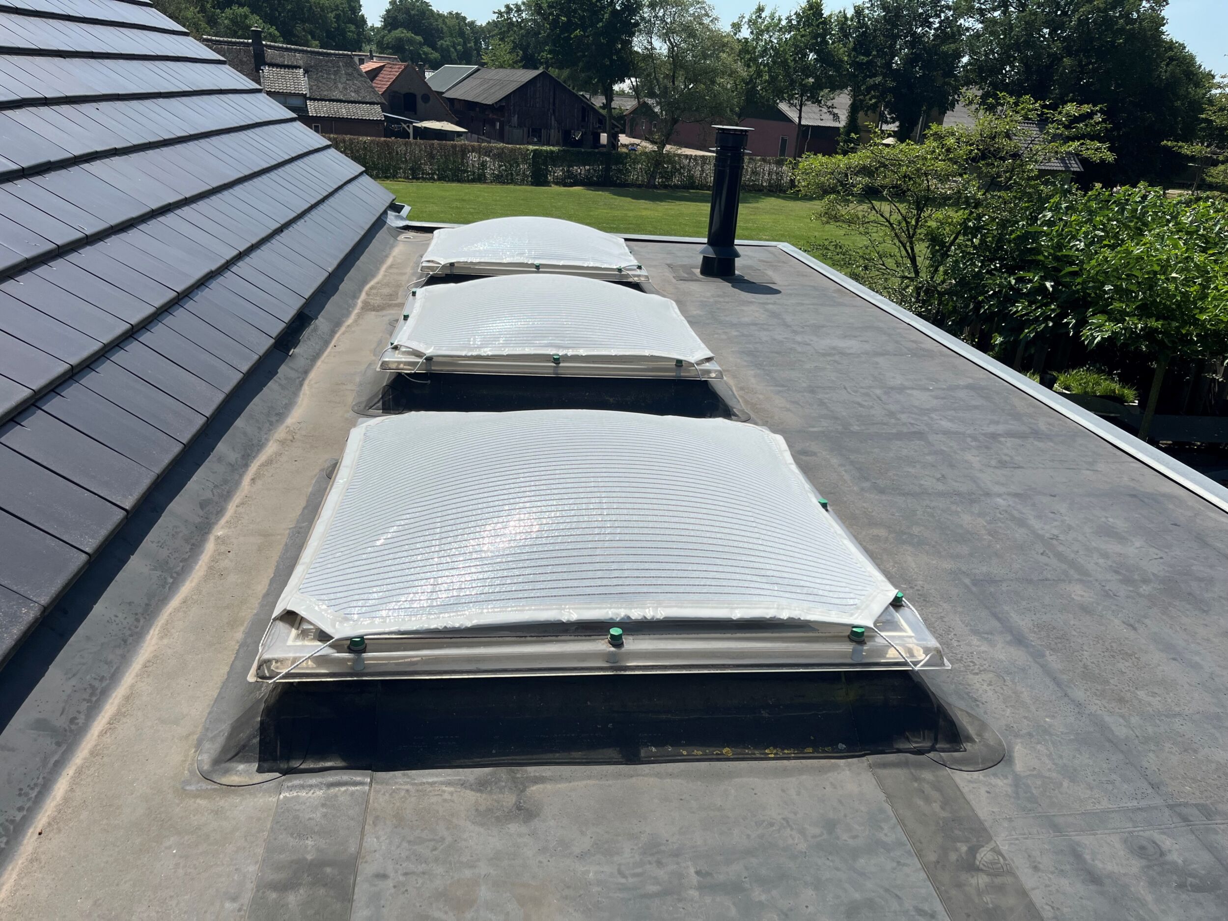 Zonwering dakkoepels